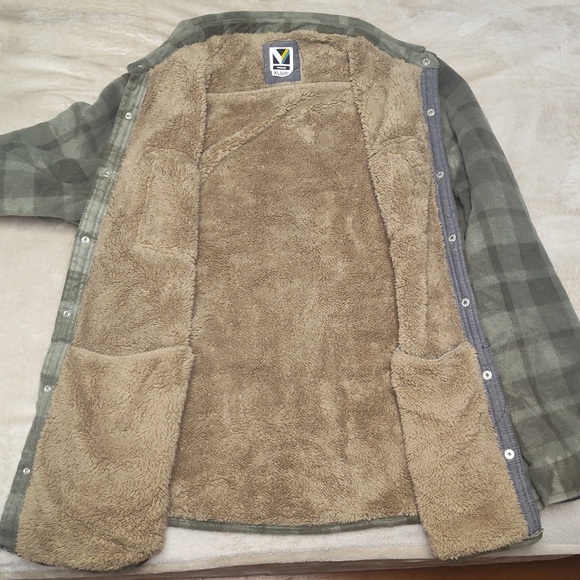 Voyager Men's plaid fleece (green and tan) - Picture 2 of 4